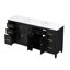 72" 2-Piece Freestanding Bathroom Vanity Set with Ceramic Sinks, 6 Soft-Close Drawers, White-1466891853-1466891888