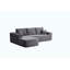 Canapé modulaire 104 po avec méridienne en forme de L et poches latérales, conception modulaire moderne, assise profonde, canapé rembourré pour le salon / chambre à coucher, sans assemblage requis (tissu moelleux), gris, orienté vers la gauche-20804874-20804877