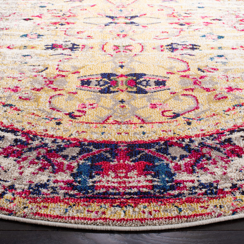 Tapis abstrait Amico Performance, Rond 6 pi 7 po