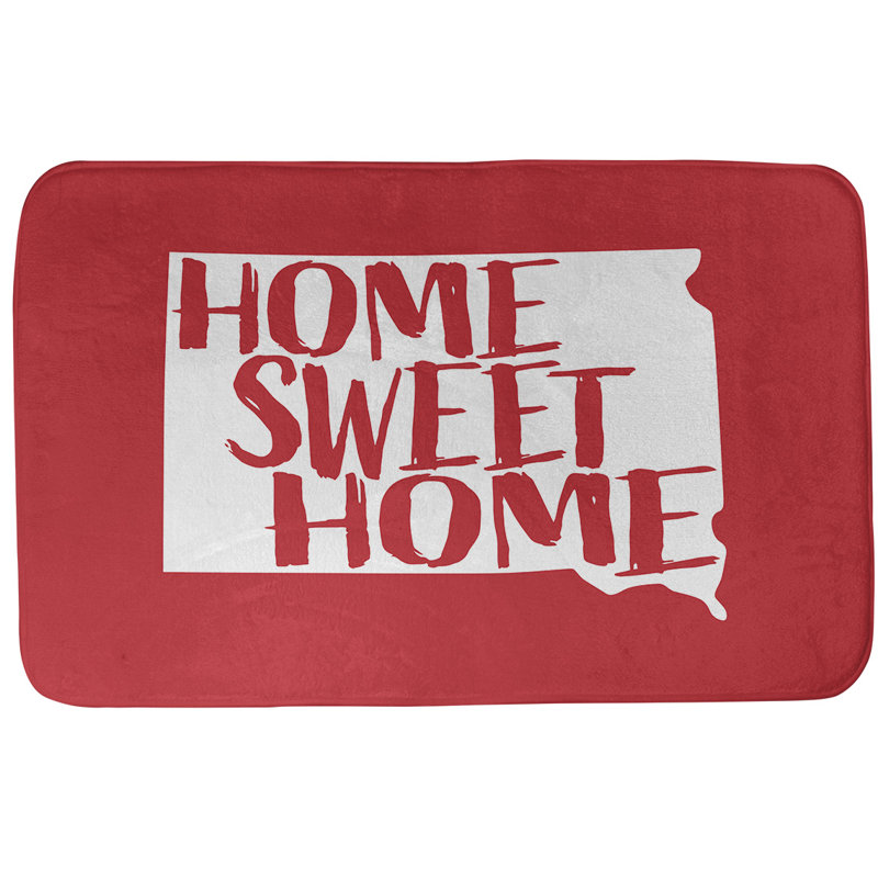 Tapis de bain, l 17 po x L 21 po, Rouge
