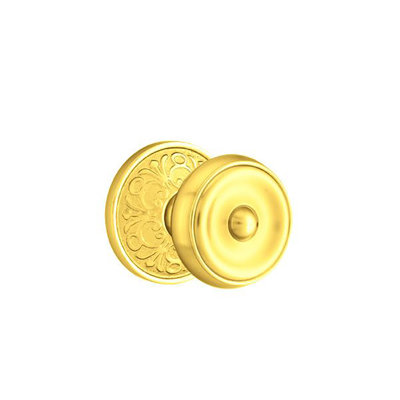 Ensemble de boutons de passage Emtek avec rosette Lancaster et bouton Waverly