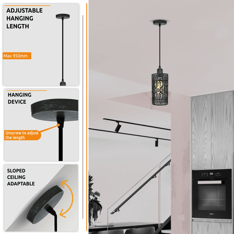 Mojica 1 - Light Single Pendant, Brushed Silver