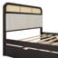 Lit plateforme en bois avec lit gigogne et 2 tiroirs