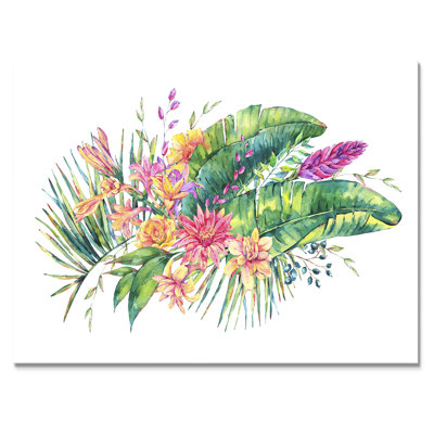 «Vintage Blooming Orchid Flowers I», peinture sur toile