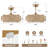 19.69'' Boho Rattan Caged Ceiling Fan With Light Kit And Remote Control-846319106