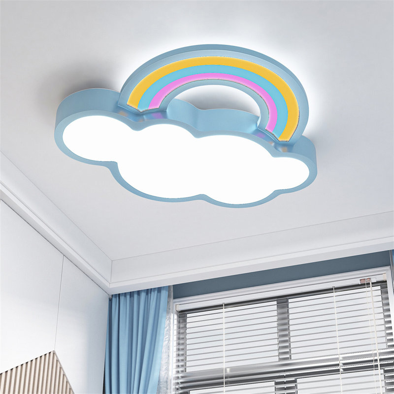 Acrylic LED Flush Mount, Blue