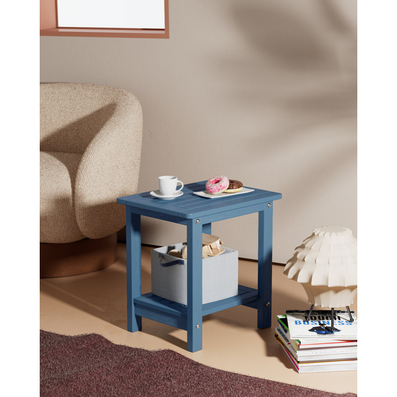 Table d'appoint d'extérieur 16,25 po x l 12,59 po Rosibel, Marine