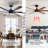 ONE Smart All Seasons 60" Ceiling Fan with Light, Quiet, Alexa/Google, 3 Color LED Lights, Reversible and Light Kit included