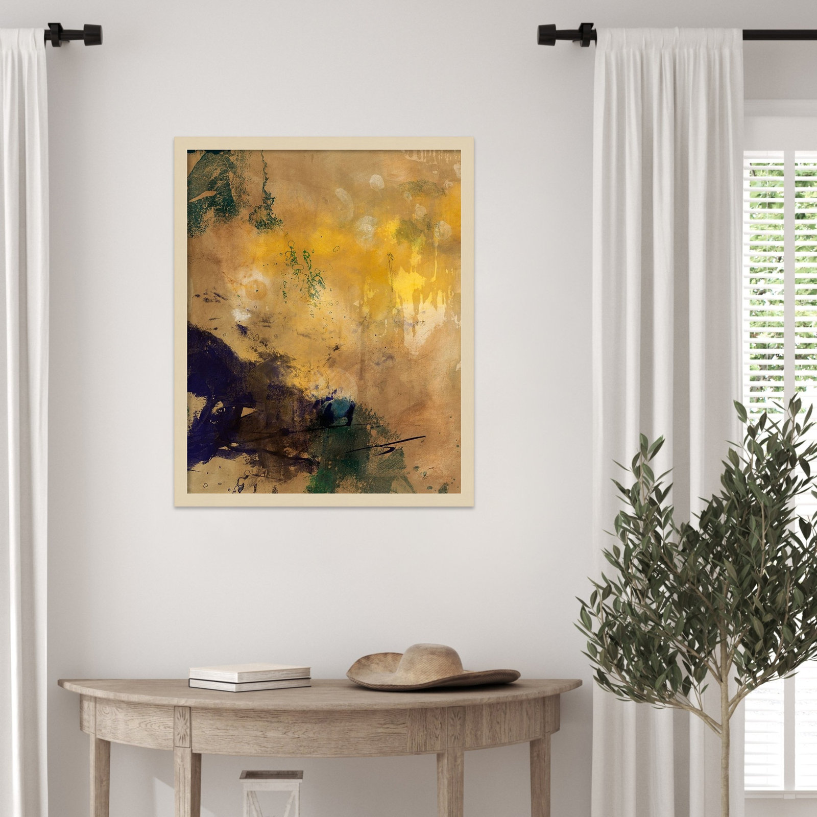 Amber Haze II by Flagler Wood Framed Wall Art Print, Brown, 25" H x 21" W