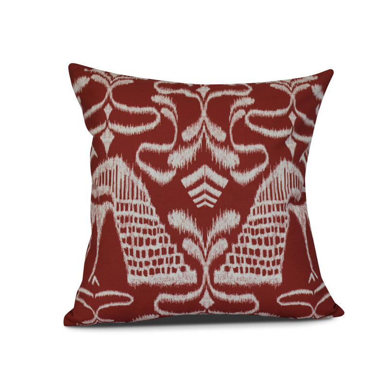 Housse et coussin de coussin carré d'extérieur Tropical Resort, 16 po x 16 po, Rouge