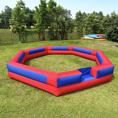Inflatable Gaga Ball Pit with Air Blower, Easy Setup Portable Gaga Court for Kids & Adults, Fun Sport Games Outdoor/Indoor