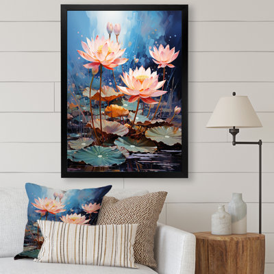 Fleurs de lotus étang harmonie sur toile