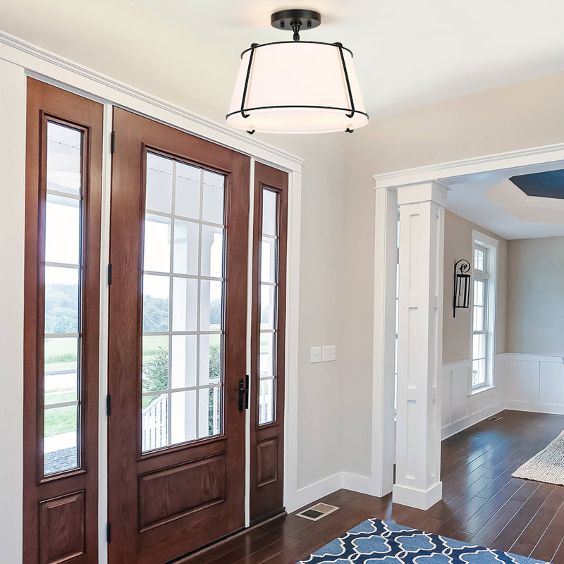 Fabric Semi Flush Mount