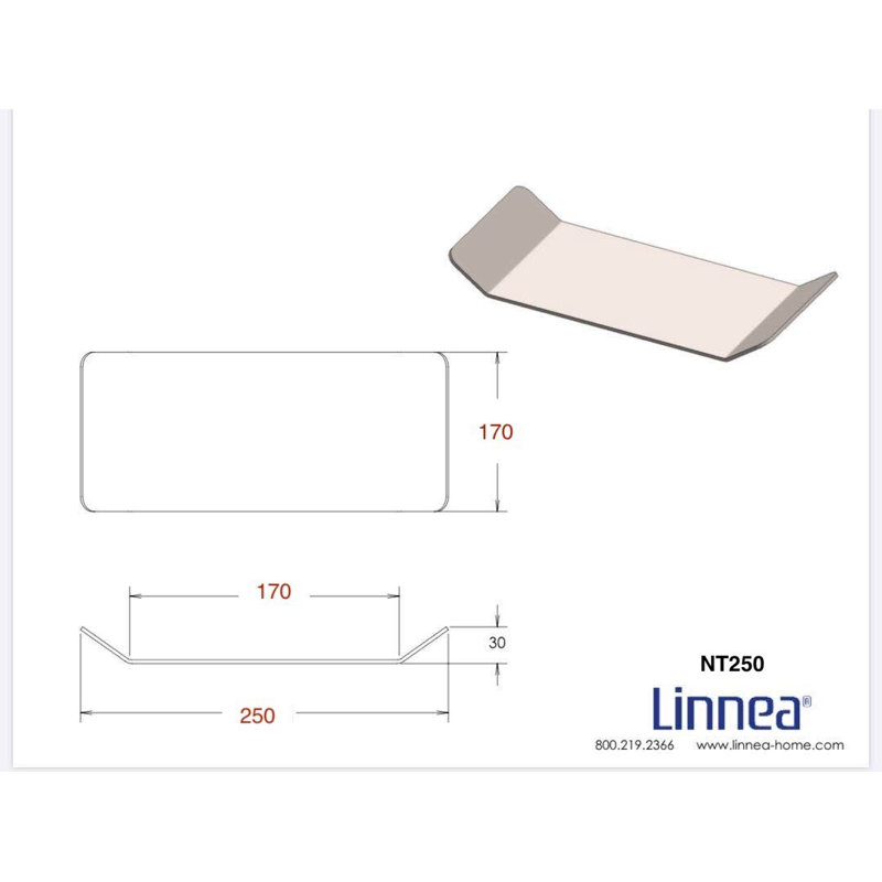 Porte-serviettes de table, L 9,8 po x P 6,7 po, Laiton satiné