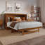 Commode lit escamotable en bois avec tiroir de rangement, station de charge intégrée et matelas Tucson-738224862-738224861
