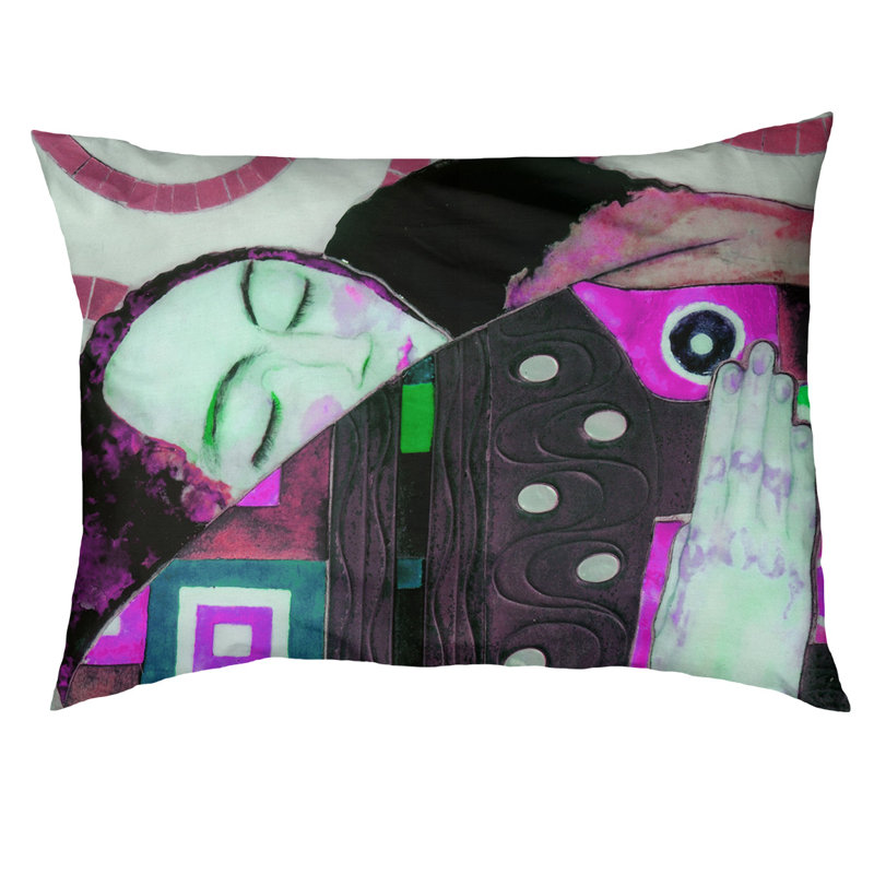 Coussin pour chien Carlile, Grand (H 17 po x l 52 po x P 42 po), Rose / gris / noir