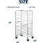 Aluminum Bun Pan Rack with Lockable Casters, Large Capacity Commercial Mobile Bakery Cooling Rack Trolley for Kitchen Restaurant