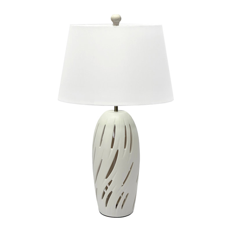 Lotus - veilleuse de table de 27 po - ensemble de 2 - finition blanche