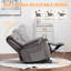 Fauteuil inclinable électrique lève-personne 31,1 po de largeur en velours à mécanisme latéral avec télécommande-93236350