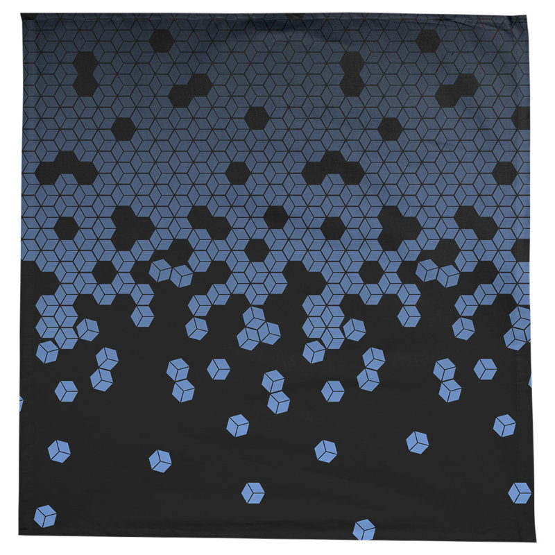 Nappe à motif cube culbuting Leffel, Bleu