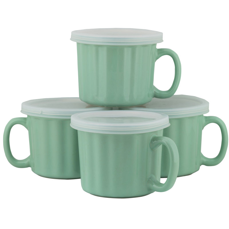 Infinity Stoneware Soup Mug, Turquoise