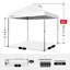 Tente à auvent escamotable commerciale avec serrure centrale et structure en métal 10 pi x 10 pi CROWN SHADES, blanc-108926407
