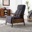 Fauteuil inclinable avec revêtement en lin gris foncé et pieds réglables pour un revêtement en mousse haute densité