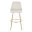 Tabouret de bar clouté 30 po à hauteur fixe avec pieds en métal et repose-pieds rond - ensemble de 2