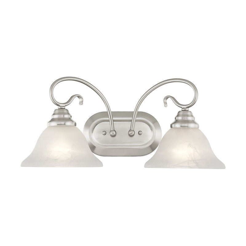 Éclairage pour salle de bain 2 lumières Aquala, Nickel brossé