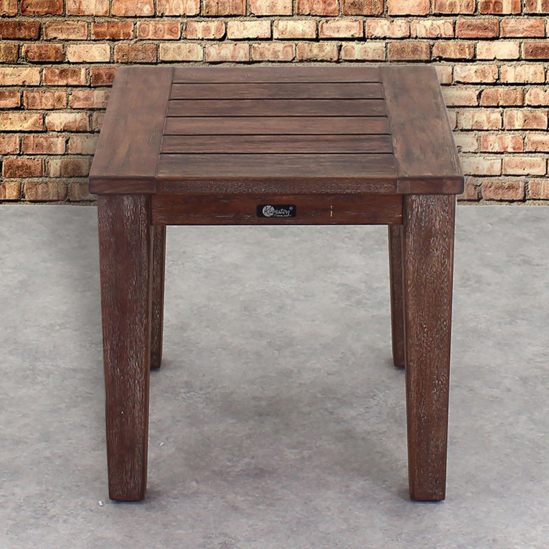 Johnie Square Eucalyptus Outdoor Side Table