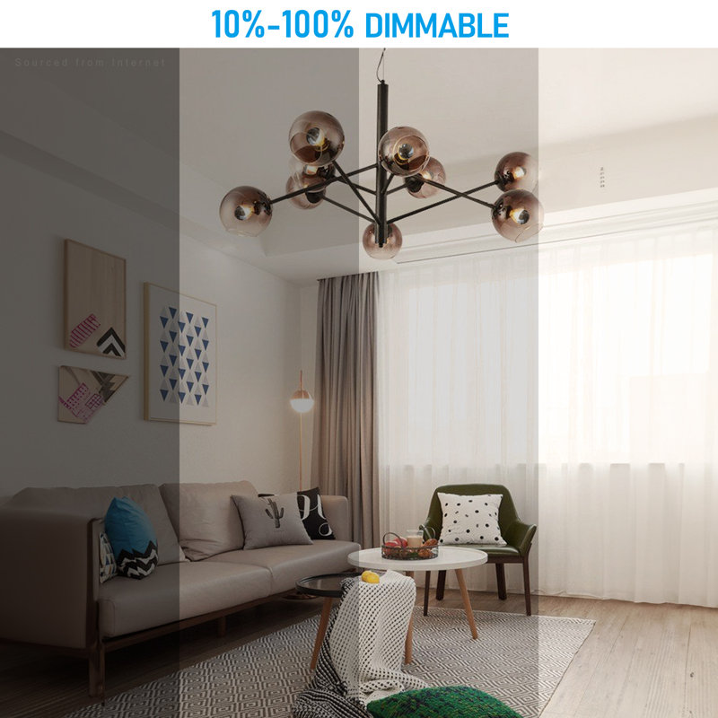 Ampoules DEL A19 4,5 W (équivalent 40 W), dimmables, demi-chromées argentées, style Edison vintage, 2 700 K, certifiées UL, culot E26