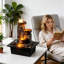 Trois bols avec boule rotative faisant couler une fontaine de table Home Decor