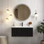 Meuble-lavabo flottant mural 36 po avec lavabo en céramique blanche