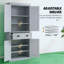 Armoire haute, armoire de rangement pour vestibule, armoire de cuisine, armoire de rangement autoportante