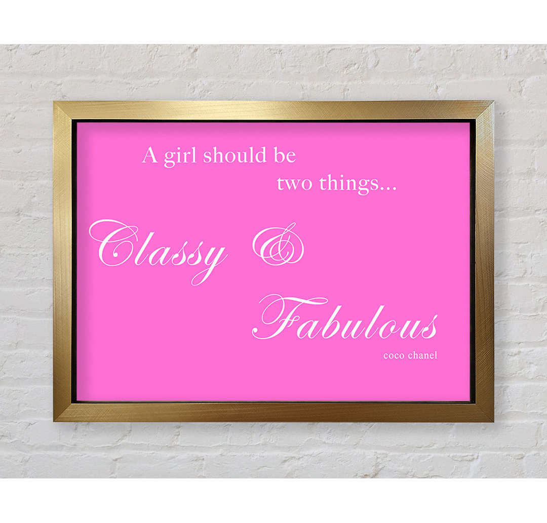 Classy N Fabulous Vivid Pink - Einzelner Bilderrahmen Kunstdrucke