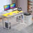 Ameliore 55.1" L Shaped Computer Desk with File Drawer, LED Lights and Keyboard Tray-88597093