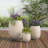 Lightweight Round MGO Outdoor Planter Set with Drainage, 3 Sizes for Indoor and Outdoor Decor-2054234508