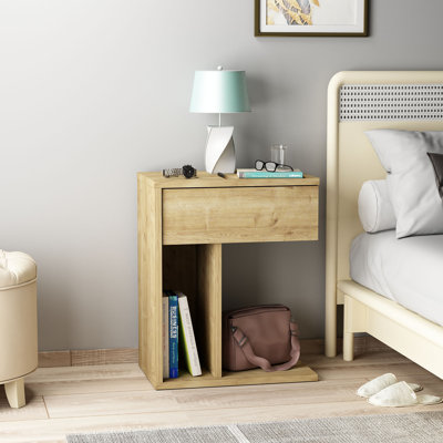 Raysean 44cm W Particle Board Bedside Table