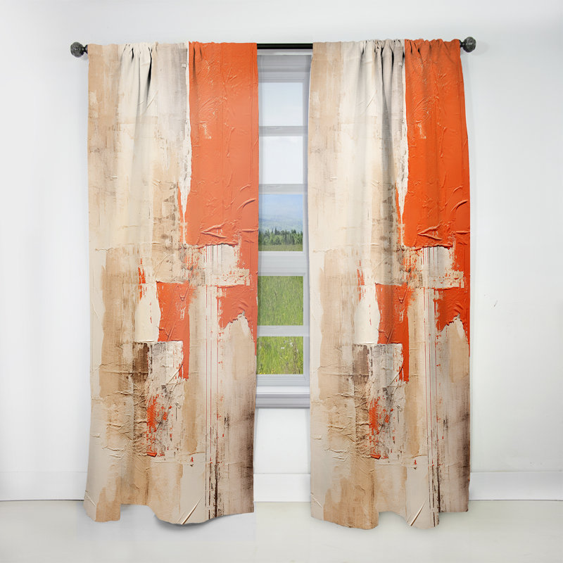 Aimes Sunset Reverie Collage I - Modern Curtain - Velvet Room Darkening - 1 panel, 52" W x 95" L