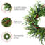 Couronne d'eucalyptus avec baies rouges Ace