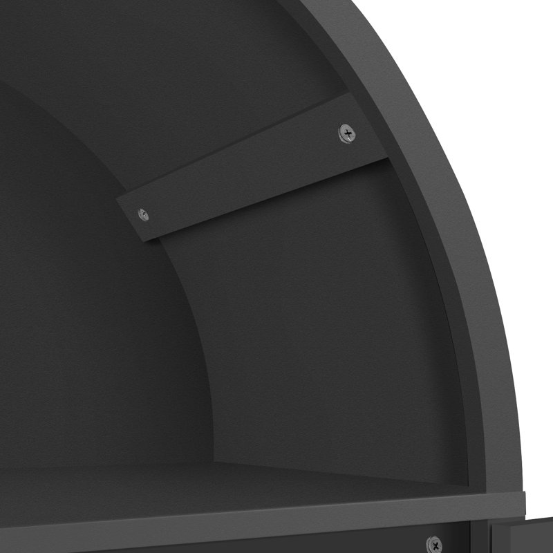 Tall Arched Cabinet Wooden Display Cabinet