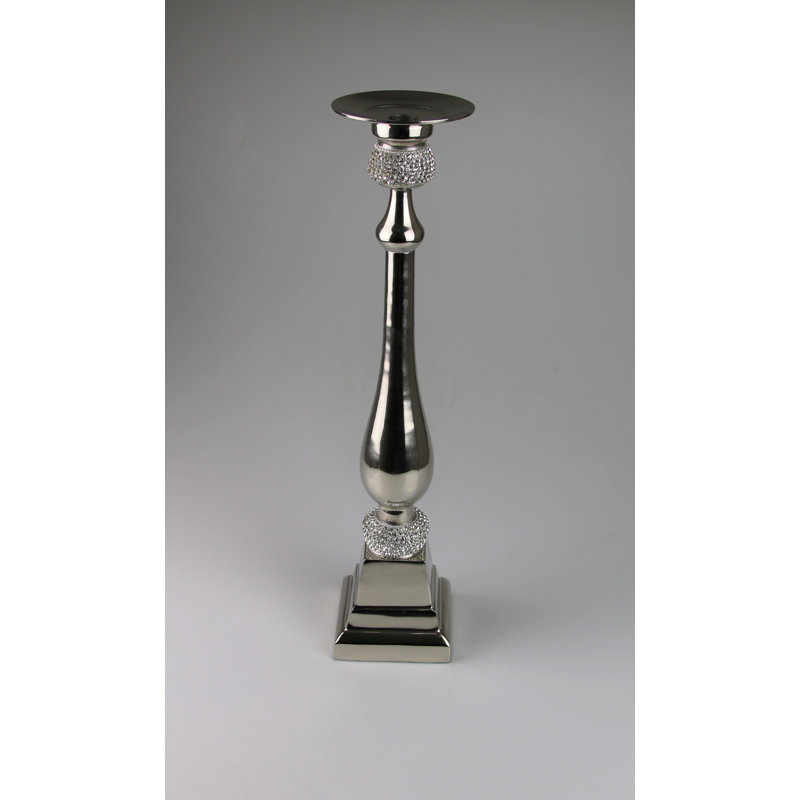 Metal Tabletop Candlestick, 51cm H x 10cm W x 10cm D