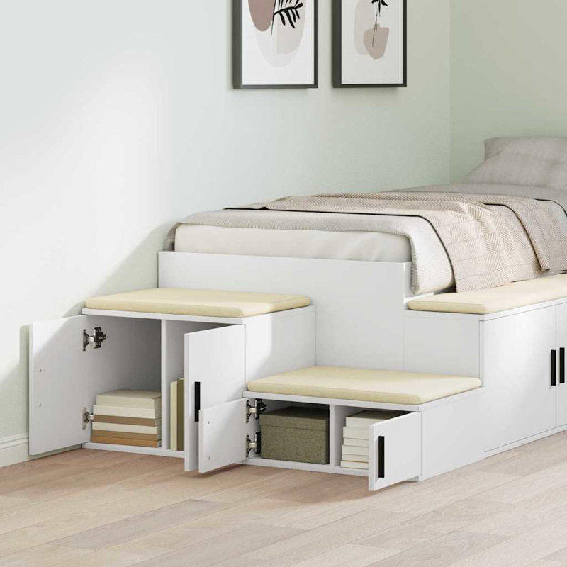 Storage Cabinet 103 X 41 X 40 Cm Engineered Wood, White