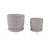 Stoneware And Ceramic Saucer Planters With Embossed Geometric Texture, Modern Decorative Design, Stylish Round Form, Versatile Display Accent, Set Of 2-1305415953