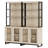 2PCS Modern 72" Sideboard With Glass Doors And Adjustable Shelves, Multifunctional Buffet Cabinet With Storage And Open Shelves For Dining Room Or Kitchen-1229337244