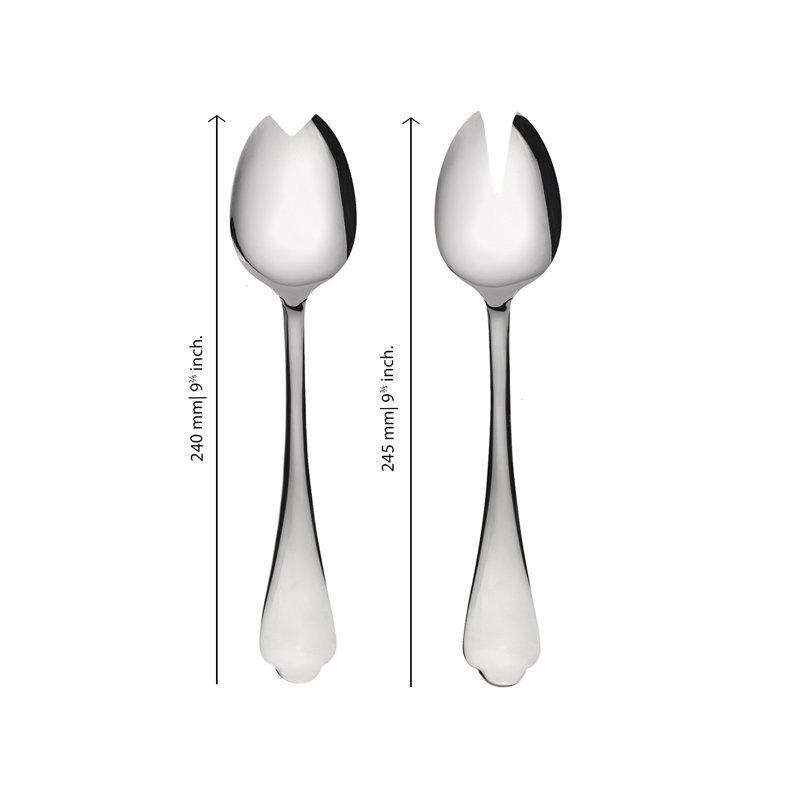 Dolce Vita Stainless Steel Salad Servers, Silver