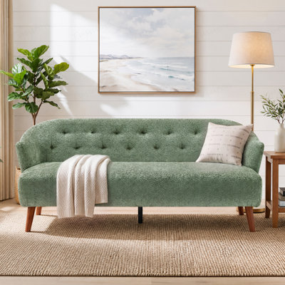 Modern 3seater Sofa 736 Tufted Upholstered Couch Comfy Upholstered Sofa