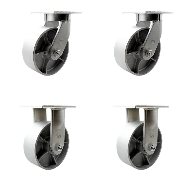Ensemble de roulettes robustes en fonte 4 pièces 4 pièces