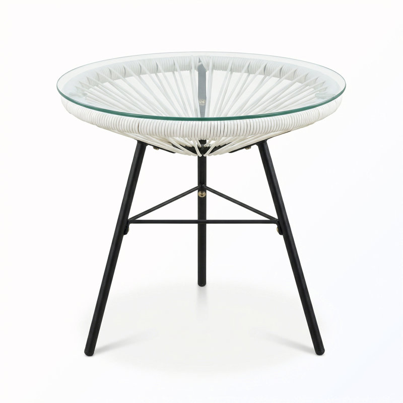 Table d'appoint d'extérieur en verre