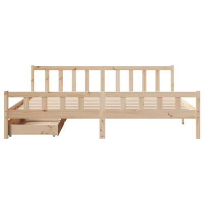 Solid Wood Storage Bed
